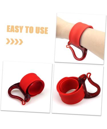 DOITOOL Hanging Rubber Band Bracelet Hair Pins Hair Clips Holder for Wrist for Braiders Hair Holders for Barbers Updo Hair Tools Hair Salon Supplies Red Plastic Wristband Hairdressing Tool 25.10X5.10X3.00CM Red - Buy Online on GoSupps.com