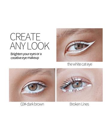 MEICOLY Classic Black White Eyeliner Pencil - Waterproof Long Lasting Gel Formula - Buy Online on GoSupps.com