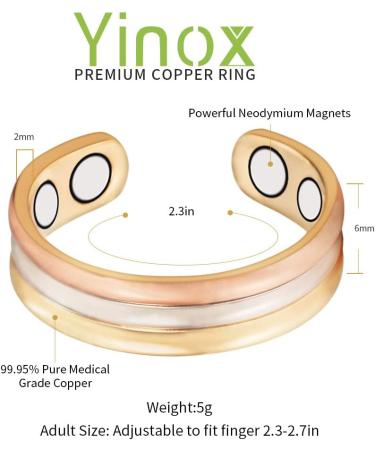 Magnetic Copper Ring 3500 Gauss for Arthritis & Migraine Relief - Magnetic Field Therapy Jewelry - Buy Online on GoSupps.com