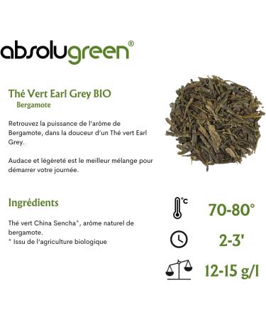 Earl Grey Green Tea - absolugreen - Bergamot Green Tea - Maison Fran aise - Loose Tea - Buy Online on GoSupps.com