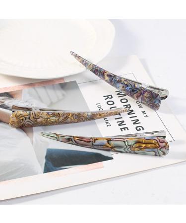 Livekiy 6 Pcs Alligator Hair Clips - Non-Slip 5.5 inch Duckbill Metal Clips for Women's Thick & Thin Hair - Gold - Buy Online on GoSupps.com