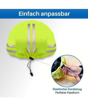 Hilo Sports Waterproof Helmet Cover with Reflectors | Neon Yellow Bicycle Helmet Rain Protection - Buy Online on GoSupps.com