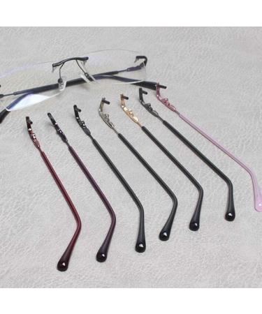 Rijpex Black Glasses Bone & Ear Iron Holder | 1 Pair Metal Glasses Repair Set | Nasal Brick Replacement | Borderless Glasses 1-Hole Repair - Buy Online on GoSupps.com