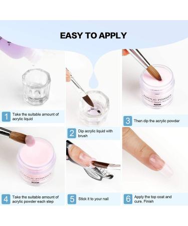 Magic Armor 3PCs Acrylic Powder Set - Clear Rosa White 20g | Slow Curing Professional Acrylic Powder for 3D French Nail Manicure & DIY Extensions | NADARYLYL 60g - Buy Online on GoSupps.com
