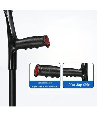 UZIAH Folding Forearm Crutches Crutches for Adults Adjustable Arm Crutches for Walking Silver - Buy Online on GoSupps.com