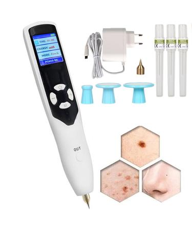 ZZwansuGE Plasma Pen Ozone Beauty Grain Pen 8 Energy Levels LCD Screen Face Lift Wrinkle Removal Spot Removal With 7 Replacement Heads