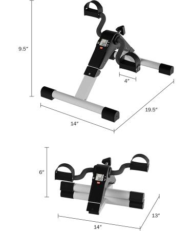Portable Under Desk Fitness Machine Collection by Wakeman Fitness - Exercise Pedal Bike for Arms & Legs, Physical Therapy & Calorie Tracker - Buy Online on GoSupps.com