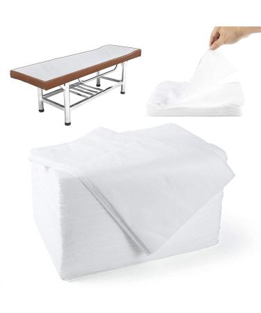 60Pcs Disposable Bed Sheets Non-Woven Fabric Massage Bed Cover Breathable Disposable Massage Table Sheets 31.5"X 75" for Spa, Massage,Beauty Salon, Hotels