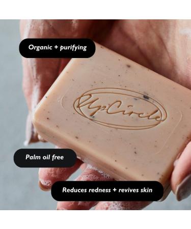 UpCircle Cinnamon + Ginger Chai Soap Bar 100g - Certified Organic Vegan Cleanser for Face and Body with French Pink Clay - Redness and Irritation Reducing Formula - Natural, Cruelty-Free & Palm Oil Free - Buy Online on GoSupps.com