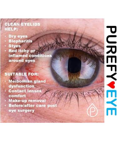 PUREFYEYE Hypochlorous Eyelid Cleanser - 1.7oz | Dry Eye Relief Skin Irritations Rosacea & Pink Eye Care | Gentle Non-Irritating & Hypoallergenic - Buy Online on GoSupps.com