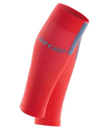 CEP - ULTRALIGHT COMPRESSION CALF SLEEVES for men | Calf sleeves with compression IV 3.0 - Lava/Grey