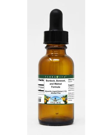 Terravita Burdock Boneset & Walnut Glycerite Extract (1 oz) - No Flavor | Herbal Supplement for Wellness - Buy Online on GoSupps.com