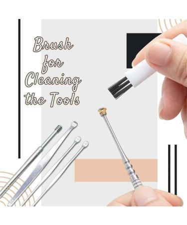 Xiaoyaoyou 6 Stainless Steel Earwax Pickups Ergonomic Design Handle Innovative Spring Shape Ear Scoops Ear Cleaning Tools - Buy Online on GoSupps.com