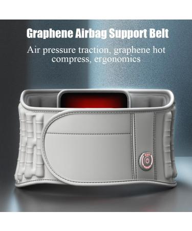 RKXKJ Inflatable Decompression Belt - Spinal Back Support Adjustable Temperature Control & Tightness for Pain Relief & Posture Correction - Gray - Buy Online on GoSupps.com