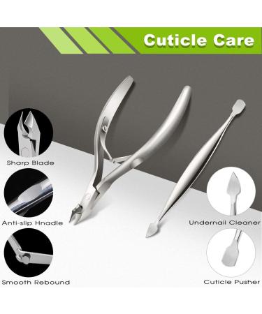 BEZOX 5 Pcs Nail Clipper Set - Wide Jaw Opening, Premium Stainless Steel, Sharp & Sturdy Clippers for Fingernail and Toenail - Light Silver - Buy Online on GoSupps.com