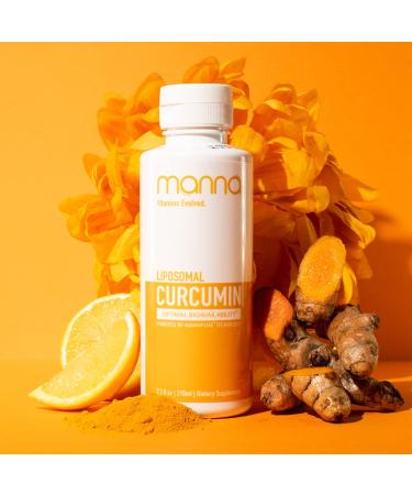 Manna Vitamins Evolved Turmeric Curcumin - Liquid Liposomal Curcumin Supplements for Healthy Inflammatory Response - Whole Body and Joint Health - Best Turmeric Supplement for A Healthy Life