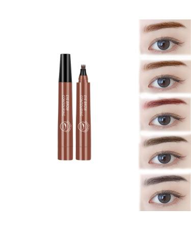 Nexavista - 4 Point Eyebrow Pencil Nexavale Eyebrow Cozium 4 Tipped Magical Precise Waterproof Brow Pen Dark Brown Giphogantic 3D Waterproof Microblading Eyebrow Pen Long-Lasting (Reddish brown)