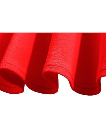 Dressever Women's Mini A-Line Tennis Skirt - Casual High Waist Stretchy Dance Skirt in Red | Versatile Style for Every Occasion - Buy Online on GoSupps.com