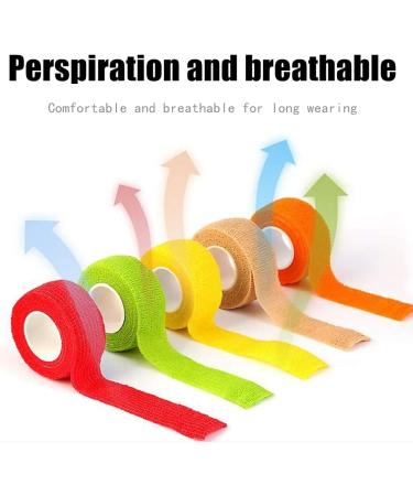 12-Pack Self Adhesive Bandage Wrap | Kuvvfe Athletic Elastic Cohesive Bandage for Sports Injuries - 1x5 Yards - Ideal for Knee, Wrist, Ankle Sprains & Swelling - First Aid Essential - Buy Online on GoSupps.com