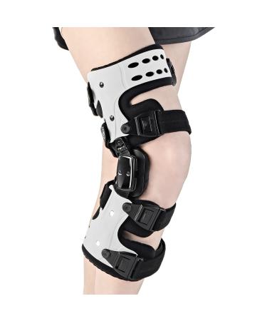 RISURRY OA Unloader Knee Brace - Arthritis Pain Relief  Osteoarthritis  Bone on Bone Knee Joint Pain  Cartilage Defect Repair  Avascular Necrosis Hinged  Medial or Lateral Degeneration (Universal-Right Leg) Universal-Rig...