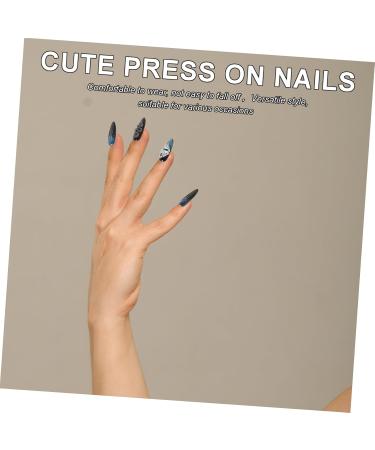 Beaupretty 1 Set Devil Eye Fake Nails Manicure Kit Stickers for Nails Long Nail Tips Adhesive Nail Tips Adhesive Nails Nail Tips for Nails Professional Nails Stickers False Nails Plastic - Buy Online on GoSupps.com