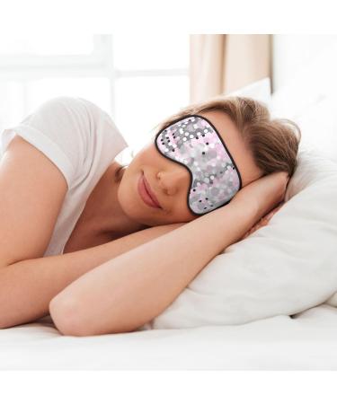 Red Gray White Modern Polka Dot Eye Mask | Soft Comfortable Light-Blocking Unisex Sleeping Mask - Buy Online on GoSupps.com