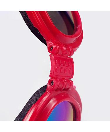 Luckxing Dog Sunglasses - UV Protection & Windproof Puppy Glasses for Medium Dogs - Adjustable Strap & Stylish Red Motorcycle Design - Buy Online on GoSupps.com