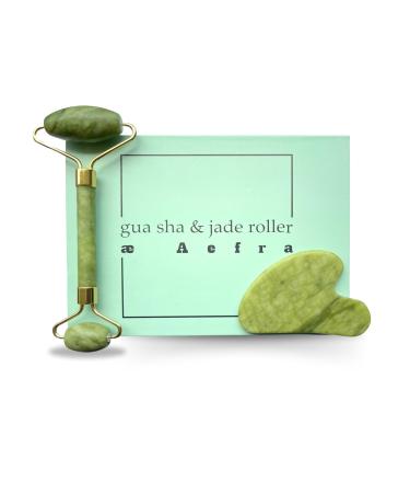 Gua Sha & Jade Roller Set Facial Tools for Face and Body Massage Great for Skin Care Anti Ageing Device Wrinckle Remover Jawline Shaper Perfect Self Care Gift for Women and Man