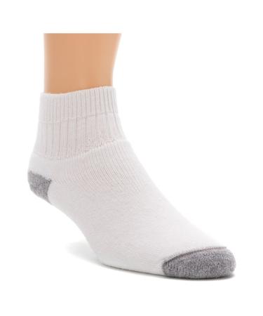 WigWam Diabetic Sport Quarter Socks Large White