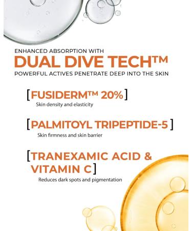 Fusid Serum 1.4fl oz - Radiant Face Serum for Dry & Sensitive Skin | Korean Skincare with Peptides & Vitamin C - Buy Online on GoSupps.com