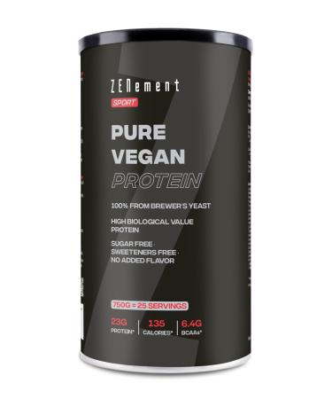 Pure Vegan Protein - 100% Brewer's Yeast, High Biological Value, Sugar Free, No Sweeteners, No Added Flavors - 750g, Vegan, Lactose Free, Gluten Free, Soy Free