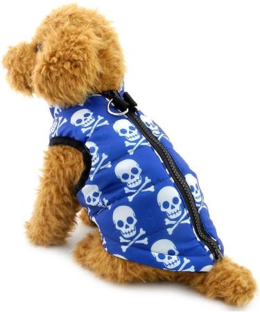 Waterproof Dog Jacket & Coat for Small Dogs | Smalllee Lucky Store | Chihuahua & Shih Tzu Winter Wear | Blue | Mini-S (Chest: 36cm Back: 27cm) - Buy Online on GoSupps.com