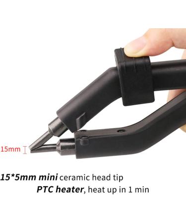 Fiunkes Heat Hair Connector Adjustable Temperature Heating Tip Hair Extension Iron Fusion Hair Extension Iron Keratin Bonding Tools - Buy Online on GoSupps.com