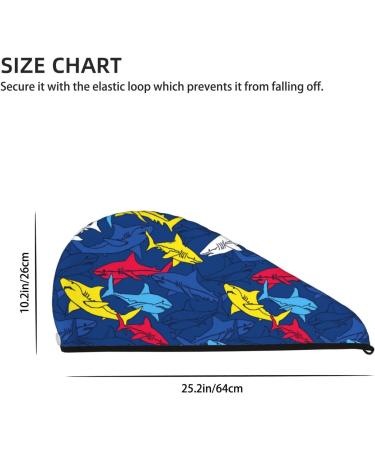 Hair Towel Wrap - Quick Drying Cartoon Shark Towel Turban | Ship Internationally - Buy Online on GoSupps.com