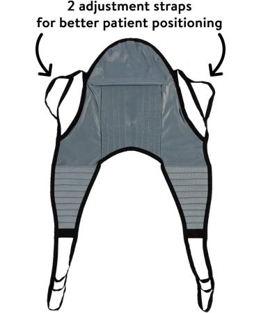 Patient Aid Padded U-Sling with Head Support - Size Medium (125-225 lbs Capacity) - Buy Online on GoSupps.com