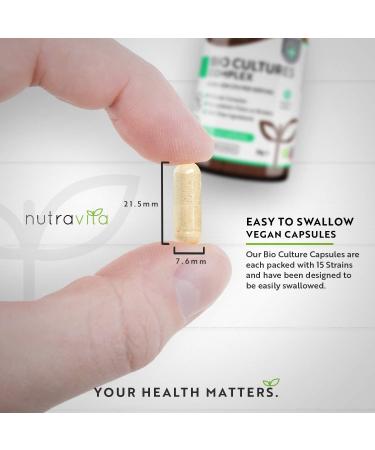 Nutravita Super Strength 40 Billion CFU Bio Cultures Complex | 15 Live Strains | Advanced Vegan Digestive Enzyme Supplement - Buy Online on GoSupps.com