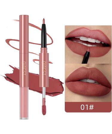 HERBENJOY Nude Lip Liner and Lipstick Set | Vegan & Cruelty-Free Makeup for Long-Lasting Matte Finish - Precision Defined Lip Liner for Women and Girls (01#) - Buy Online on GoSupps.com