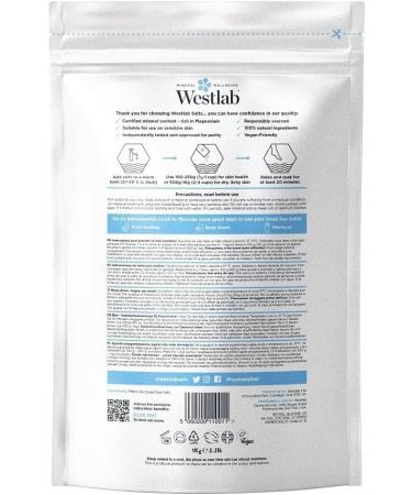 Westlab Soothing Dead Sea Salt 5kg Resealable Pouch - 100% Natural Mineral Salts for Nourishing & Soothing Dry Skin - Unscented - Pack of 1 - Buy Online on GoSupps.com