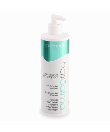 HAIRCALMA Shampooing anti-pelliculaire hypoallerg nique faible mousse pour femme homme et enfant. Combat les peaux s ches irrit es sensibles caillage cuir chevelu huileux. Flacon de 400 ml.