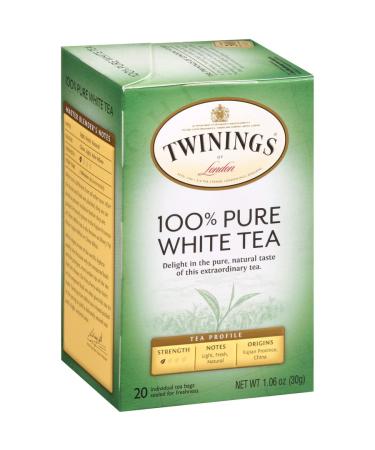 Twinings of London "Fujian Chinese Pure White Tea" : Box of 20 Tea Bags 20 Count (Pack of 1)
