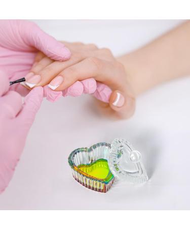 Buy TAKIYA 2PCS Heart-Shaped Dappen Dish - Colorful Acrylic Monomer Dish for Nail Art - Small Glass Crystal Cup Tools for Tips and Designs - Buy Online on GoSupps.com