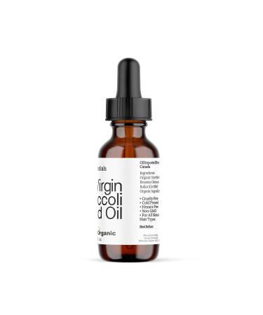 Sweet Essentials Organic Unrefined Broccoli Seed Oil - 100% Pure & Cold-Pressed - Natural Moisturizer for Skin Hair | 2oz Glass Bottle | Imported from Canada - Buy Online on GoSupps.com