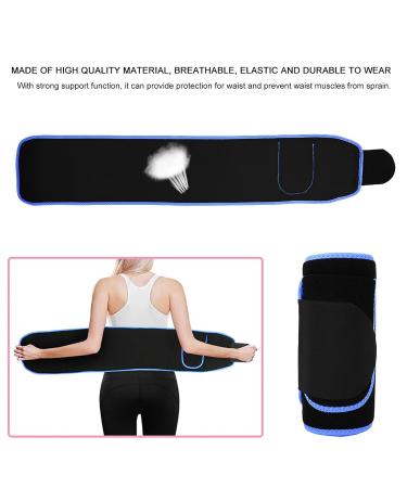 HERCHR Lumbar Support Belt for Back Pain Relief | Adjustable Back Brace for Work & Home | Unisex Comfort (Blue-M - Buy Online on GoSupps.com