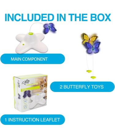 All For Paws Cat Butterfly Toy - Interactive Electric Rotating Teaser Toy for Indoor Cats - Buy Online on GoSupps.com