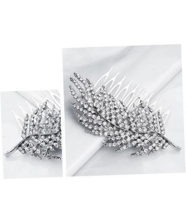 Ipetboom Wedding Hair Pin Rhinestone Barrettes Bridal Hair Accessories Rhinestone Hair Clip Flower Hair Accessories Pearl Hair Accessories Bridal Headpieces for Wedding Bride Comb Alloy - Buy Online on GoSupps.com