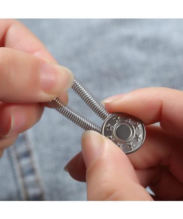 15 PCS Metal Waistband Extender Buttons for Jeans - No-Sew Solution for Men and Women - Bronze, 17mm - Buy Online on GoSupps.com