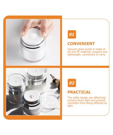 FRCOLOR 2pcs Airless Lotion Pump Jars - Press Cream & Lotion Containers with Lids - Durable Plastic for Travel & Home Use - Buy Online on GoSupps.com