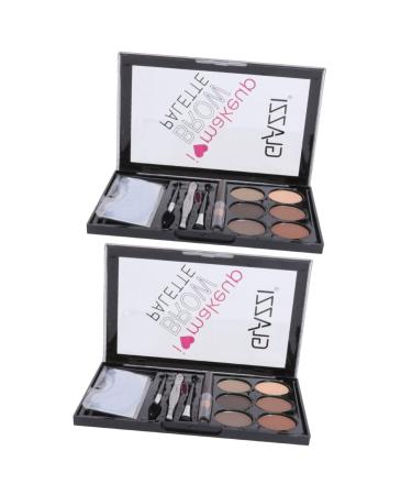 Beavorty 2 Sets Eyebrow Powder Set Makeup Brush Matte Eyeshadow Glitter Makeup Cosmetic Supply Eyebrow Pencil