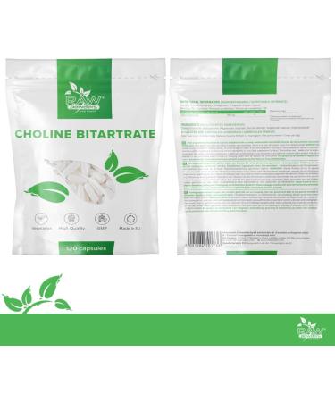 Choline Bitartrate 700 mg - 120 Vegan Capsules for Liver Health & Cognitive Function | High-Dose Nootropic Supplement - Buy Online on GoSupps.com