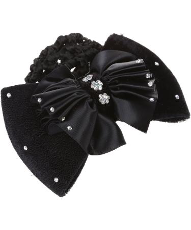 Oikabio Black Velvet Bowknot Barrette Hair Snood Net for Women - Buy Online on GoSupps.com